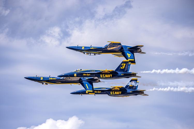 The U.S. Navy Blue Angels (above) put on quite a show Saturday at the Orlando Sanford International Airport during the Air Dot Show, held Saturday and Sunday.